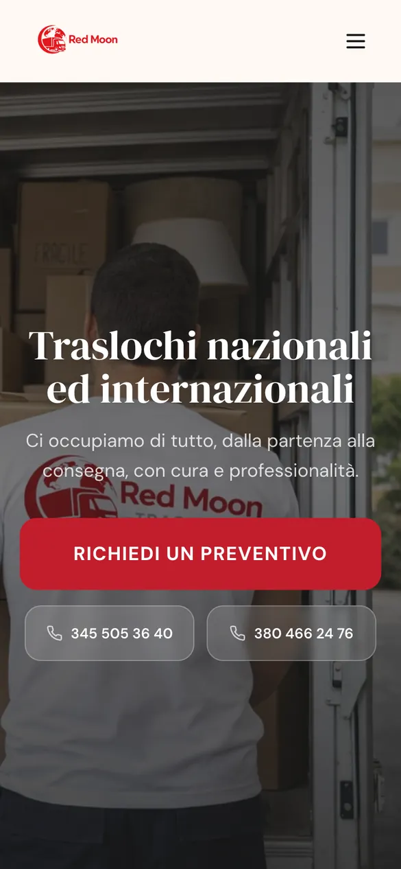 Red Moon Traslochi su smartphone