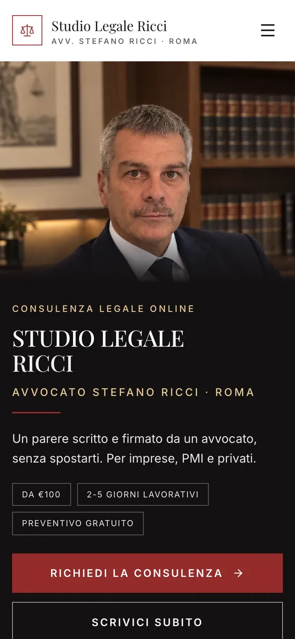 Studio Legale Ricci su smartphone